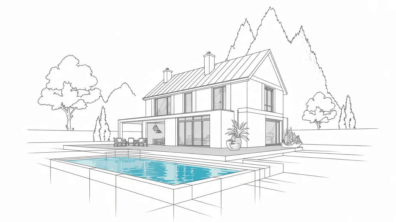 Impacts techniques piscine à 1 m de la maison drainage