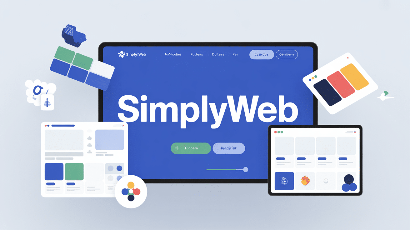 Interface Simplyweb creation site moderne