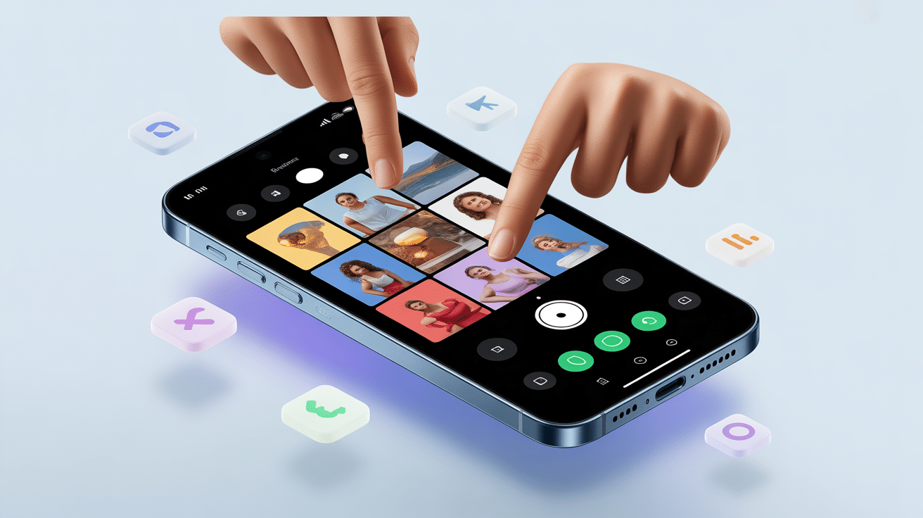 Zoom Insta sur application mobile photo