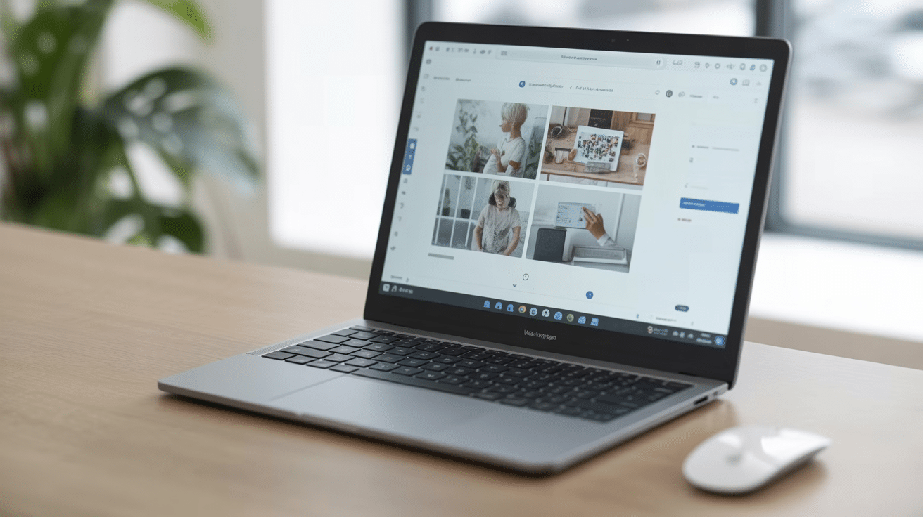Zoom Insta interface ordinateur photo