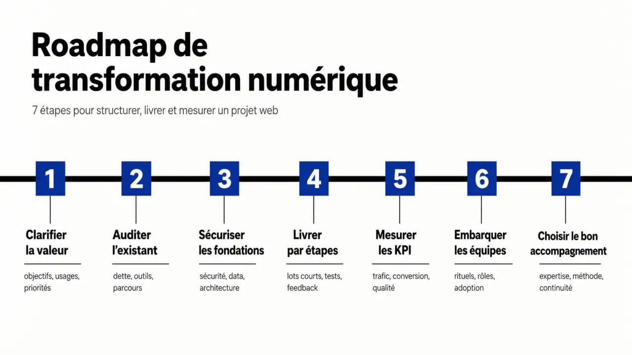Comment réussir la transformation numérique de votre projet web en 7 étapes clés