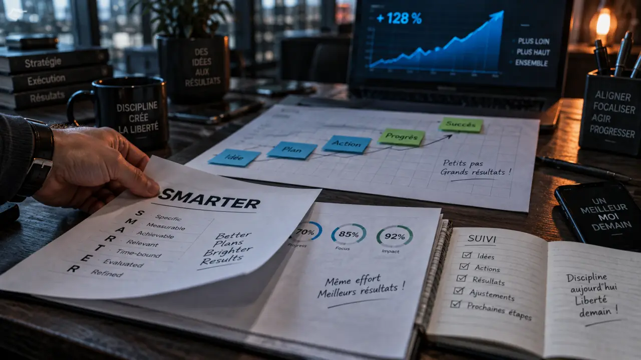 Objectif smarter : pilotage en deux étapes, tableau et suivi